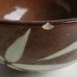 2004 Julie Ueland (2) 6" inch Cereal Soup Bowls Brown Bamboo Pattern Dinnerware