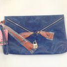 Melie Bianco Blue Flap Clutch