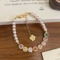 Exploding colorful sugar cube zirconia Manta Shijia pearl bracelet