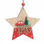 Wooden star, five-pointed star Christmas tree decoration, home handicraft