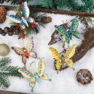Ceramic butterflies, homemade Christmas tree decorations