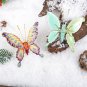 Ceramic butterflies, homemade Christmas tree decorations