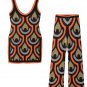 SWANK & CO. Orange Geo Print Bodycon Mini Dress Holiday Party Club Knitted