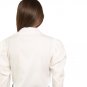 SWANK & CO. White Basic But Chic Crop Button Down Shirt Puff Sleeve Cuff L/S