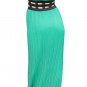 GRACIA Emerald Green Cage Cut Out Maxi Dress Empire Waist Formal Pleated Party