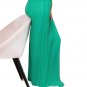 GRACIA Emerald Green Cage Cut Out Maxi Dress Empire Waist Formal Pleated Party