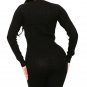 SWANK & CO. Black Cable Knit Crop Sweater Set with Comfort Knit Pants for Cozy