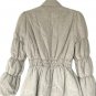 SWANK & CO. Grey Puffy Jacket with Bow Tie Neckline Wool Blend Cinched Waist