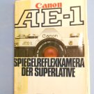 Canon ae-1 original booklet in german Canon ae-1 original booklet in german