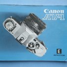 Canon av-1 original instruction manual