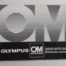Olympus om quick auto 310 original instruction manual