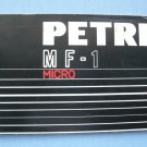 Petri mf-1 original instruction manual Petri mf-1 original instruction manual