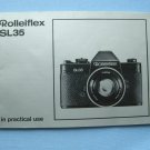 Rolleiflex sl35 original instruction manual " In practical use " sl 35