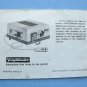 Voigtlander ultramatic cs original instruction manual