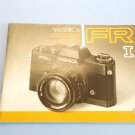 Yashica fr I original instruction manual