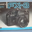 Yashica fx-3 original instruction manual