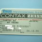 Contax S2 original owner card