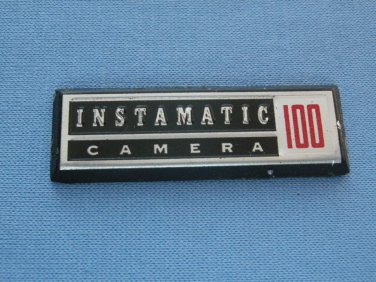 Kodak instamatic 100 original nameplate