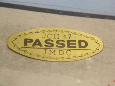 JCII passed 17 original control quality japan camera sticker