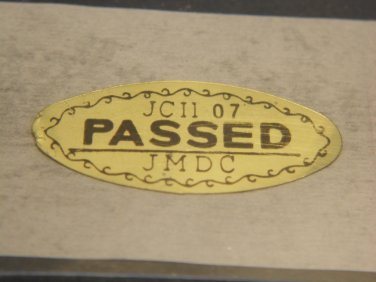 JCII passed 07 original control quality japan camera sticker