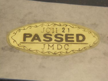 JCII passed 21 original control quality japan camera sticker II