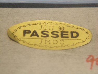 JCII passed 90 original control quality japan camera sticker
