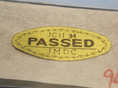 JCII passed 94 original control quality japan camera sticker