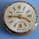 Vintage Radiant 2412 not working watch movement round dial 13.5 mm swiss