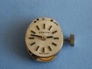 Vintage Zenith not working watch movement round dial 11,5 mm swiss
