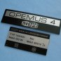 Vintage opemus-4 meopta original aluminium nameplates