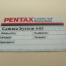 Vintage pentax 645 original card