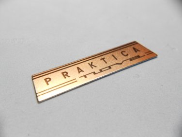 Praktica nova original nameplate
