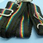 Vintage adjustable camera strap with raimbow colors and security hooks