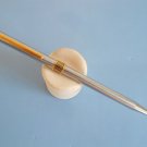 Vintage aurora marco polo chrome & gold plated ballpoint pen II original empty refill