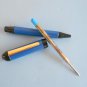 Vintage aurora idea blue & golden original ballpoint pen with used original refill