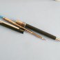 Vintage aurora marco polo in black & chrom original ballpoint pen wint original used refil