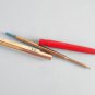 Vintage paper mate double heart chrom & red ballpoint pen with original used refill