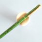 Very rare vintage universal metal green-marbled & gold fountain pen Italy ?