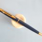 Vintage personalised waterman hemisphere blue & gold plated ballpoint pen with original used refill