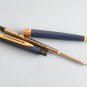 Vintage personalised waterman hemisphere blue & gold plated ballpoint pen with original used refill
