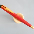 Vintage waterman reflex red & gold plated ballpoint pen with original used refill