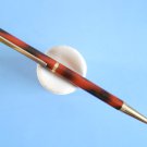 Rare vintage unbranded marbled brown & black ballpoint pen with switzerland made metal refill