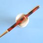 Rare vintage unbranded marbled brown & black ballpoint pen with switzerland made metal refill