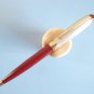 Rare vintage unbranded burgundy & silvered ballpoint pen empty refill