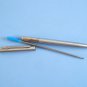 Vintage unbranded slim metal chrome ballpoint pen empty refill