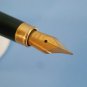 Rare vintage unbranded green & silvered ballpoint pen empty refill BNP beautiful nib