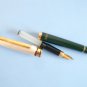 Rare vintage unbranded green & silvered ballpoint pen empty refill BNP beautiful nib