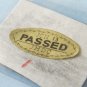 Vintage JCII 07 Passed origina quality control sticker I rd