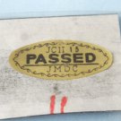 Vintage JCII 15 Passed origina quality control sticker II