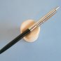 Vintage Paper Mate black & chrome double heart ballpoint pen with original empty refill I